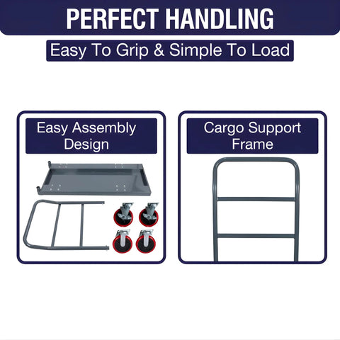 Badass Heavy Duty Flatbed Platform Cart Designed To Crush Retail Loads Featuring A Solid Seventy Two By Thirty Six Inch Deck And Two Thousand Four Hundred Pound Capacity Paired With Eight Swivel Locking Wheels For Smooth Daily Hauling - Easy assembly design with a steel deck and locking wheels.