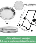 Straight Up Premium 304 Stainless Steel Sprouting Lid For Mason Jars with mesh, ideal for germination and growing seeds.
