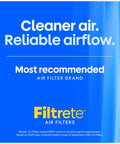 Promotional image for Six Pack 14x30x1 Air Filters MERV 13 MPR 1900 For Allergens Bacteria Viruses with slogan "Cleaner air. Reliable airflow."