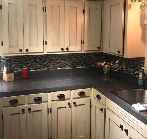 Soapstone Look Peel And Stick Countertop Wrap Self Adhesive Cover 36 X 72 Inches Waterproof Laminate Sheet in kitchen view