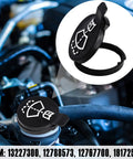 Windshield Washer Fluid Reservoir Cap Replacement For GMC Chevrolet Cadillac Buick Fits 13227300 12788573 12767700 19172571 Premium Plastic Leakproof Easy Install Prevents Overflow OEM Grade Quality on car engine