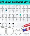 All-in-One 115 Piece Full Range Master Equipment Keys Set For Heavy Machinery, Non-Duplicated Ignition And Operator Keys Kit Display