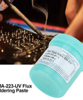 RMA 223 Solder Flux Paste For BGA PCB Repair And Electronic Soldering 100g Low Mess Easy Cleanup container with soldering scene