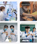 Boss Level Anti Fog Safety Glasses 10 Pack Impact Resistant Over Frames Protective Eyewear worn in various science experiments and labs.