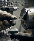 Kickass Center Drill Bit Set Built For Heavy Lifting And Precision Spotting On Steel Aluminum Or Cast Iron Lathe Machines, 4.0mm bit in use.