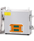 Knock Out Gnarly Grime Six Liter Digital Ultrasonic Cleaner With Smooth Touch Screen Control and Solid Stainless Steel Tank.