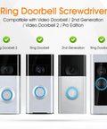 Ring video doorbells compatible with doorbell screwdriver replacement tool for camera double ended T6 T15 screwdriver