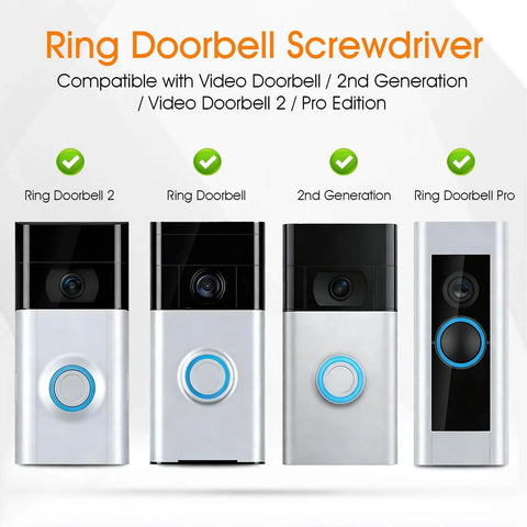 Ring video doorbells compatible with doorbell screwdriver replacement tool for camera double ended T6 T15 screwdriver