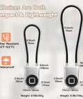 Biometric Cable Lock With Fingerprint And Bluetooth App Control for fridges, cabinets, and lockers, 14.9 inch, stainless steel, kidproof.