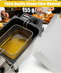 Heavy Duty Fryer Oil Filter Envelopes, 105 Pack, 18.5 X 20.5 Inch Mesh Strainers, thick cotton and fryer with basket.