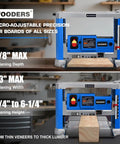 13 Inch Benchtop Thickness Planer With 15 Amp Motor Four HSS Blades 2000W All Copper Motor Overload Protection For Woodworking