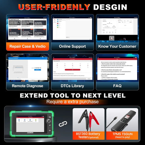 User-friendly design of Heavy Duty Electric Vehicle Diagnostic Scanner For Hybrid Whips including remote diagnostics and support.