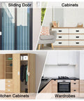 Sliding doors, cabinets, kitchen cabinets, and wardrobes showcase with Recessed Flush Pull Door Handle Set 2 Pack Invisible Pull Handles.
