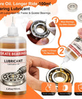 Hands applying oil from All In One Skate Bearing Cleaning Kit Portable Maintenance System With Cleaning Bottle 200ml Cleaner 100ml Lubricant