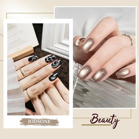 Cat Eye Nail Magnet Set 3 In 1 Cylinder Magnet Kit With Ball Magnets Magnetic Nail Art Pen And Guides showcasing designs