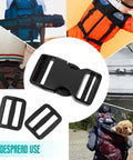 10 Pack 1 Inch Plastic Buckles For Straps With 20 Tri Glide Slide Clips Quick Side Release Fits 1 Inch Nylon Webbing Canvas Straps Black Durable And Built To Last With Easy To Install Design For Belts Bags Backpacks And More