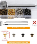 2mm Grommets Eyelets Kit With Tool 800Pcs 4 Colors Copper Plated Grommet Kit For Shoes Bags Clothing Belts And Leather Craft DIY Projects With Portable Plastic Storage Box Keeps Grommets Organized And Ready To Use
