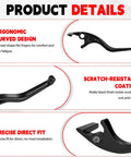 Brake Levers For Electric Dirt Bike Yozma IN10 And IN10 Pro Direct Replacement Durable Aluminum Alloy Levers For Smooth Braking No Fuss Install Off Road Ready Fits Factory Specs. black aluminum brake lever close-up with curved ergonomic design and direct-fit mount