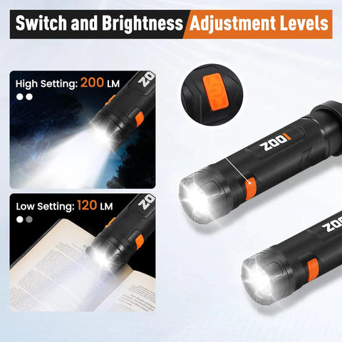 Rechargeable Neck Light With Magnetic Detachable Design, 150 Degree Adjustable Angle, brightness levels displayed