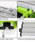 Pro Grade Multifunction Adjustable X Y Axis Milling Machine Worktable Vise Fixture With Cross Slide features