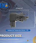 Heavy Duty Ambient Air Temperature Sensor Straight Shot Knockout Fit No Sweat Swap Drop Dead Reliable For Chevy Silverado Camaro Colorado Equinox Suburban Replaces Ax355 with dimensions 32.5mm x 24.6mm.