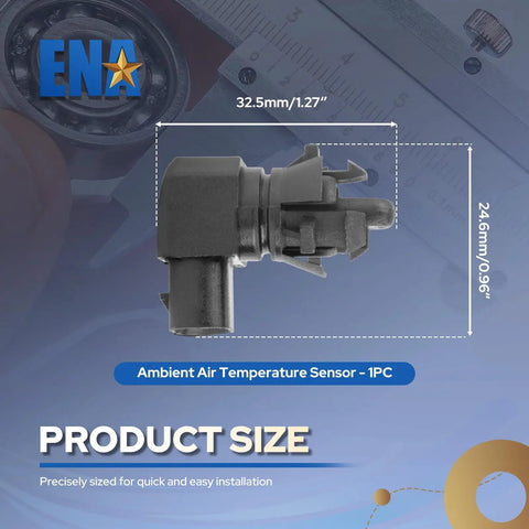Heavy Duty Ambient Air Temperature Sensor Straight Shot Knockout Fit No Sweat Swap Drop Dead Reliable For Chevy Silverado Camaro Colorado Equinox Suburban Replaces Ax355 with dimensions 32.5mm x 24.6mm.