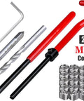 M5 X 0.8 Thread Repair Kit With 25 Stainless Steel Inserts And Full Tool Set For Auto Repair Pro Grade Lug Breaker Installation Tool M5 Tap 5.2mm Drill Bit And Wrench Helicoil Compatible