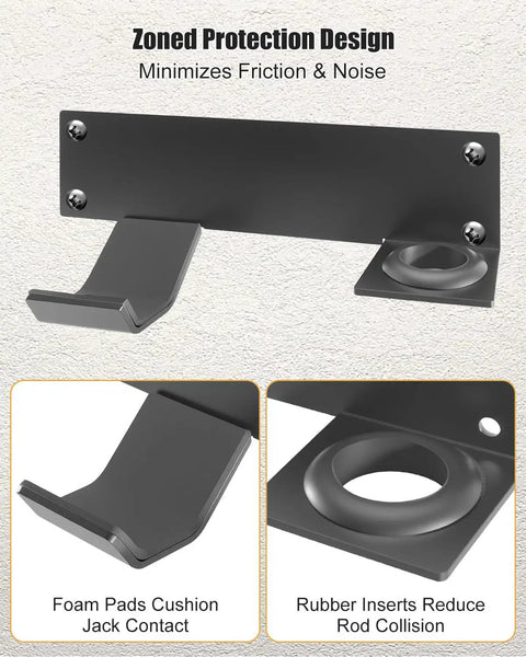 Heavy Duty Wall Mount Jack Stand Rack For Garage And Workshop Stainless Steel Floor Jack Holder with Cushioned Pads