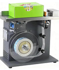 Semi-Automatic Corner Labeling Machine With Plc Control For Boxes, features clear tape for precise labeling of products.