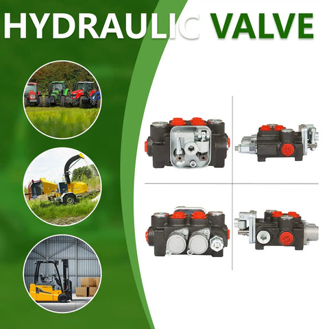 Heavy Duty Hydraulic Directional Control Valve Workhorse With Double Acting Spring Return Adjustable Relief 3600 PSI 11 GPM BSPP 5 Port For Tractors Loaders Tanks