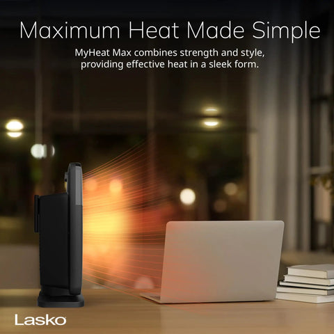 Cozy Up With MyHeat Max Portable Ceramic Space Heater For Indoor Use With Tip Over Switch And Overheat Protection 1500W