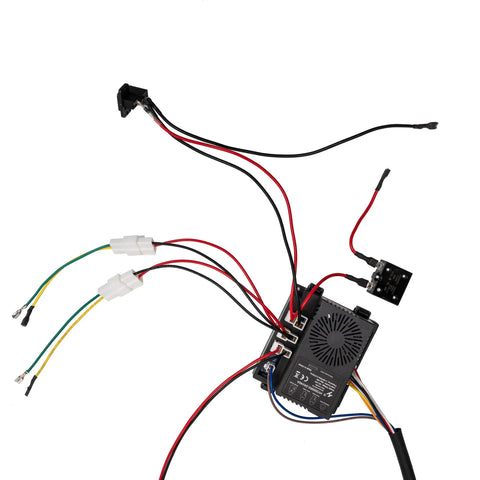 24V DIY Wire Harness Conversion Kit With 2.4G Bluetooth Remote For Kid's Ride On Toys Power Wheels Upgrade And HY2005RX 24V Control Box Replacement Parts showing wires and control box