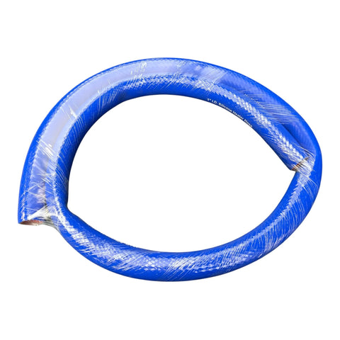 Blue 1-inch silicone heater hose, 5 ft roll, high-temperature automotive/industrial hose wrapped in plastic