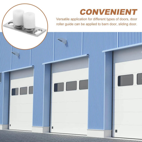 Barn Door Roller Guide And Floor Guide Kit For Smooth Quiet Glide Operation Easy Installation Durable Iron And Nylon Hardware