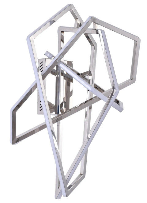 Super Clean Chrome Finish And Bright White Panels Super Sleek Led Wall Sconce That Really Hits Different With Cozy 3000k Glows Easy Install And Solid Build Quality For Any Space, modern geometric design.