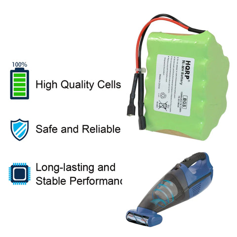 Rechargeable 15.6V 1200mAh NiMH Battery For Shark Cordless Pet Perfect Hand Vacuum with performance graphics visible