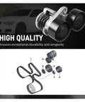 Top Grade Drive Belt Pulley Tensioner Kit For N55 Engine With Bolt showing durable pulley assembly and belt design.