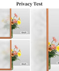 Privacy test of Frosted Glass Window Privacy Film Static Cling For Home And Bathroom Soft Light Diffusion UV Blocking.