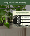 Water indicator on Indoor Garden Mini Planter With Trellis Self Watering System For Climbing Vegetables And Herbs Countertop Planter Box