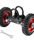 Rolling Gate 6 Inch Rubber Wheel Carrier Heavy Duty for Driveway and Sliding Gates with 550lb Capacity Two Wheel U Bolt Kit Included Fits Chain Link