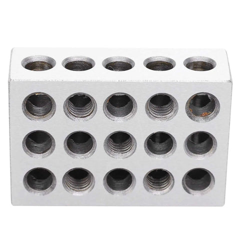 Pro Grade 1 2 3 Block Set With 23 Holes For Ultra Precision Machining Finishing Clamping And Fixturing Heavy Duty Tool Steel Construction