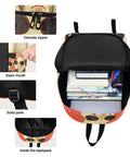 Open Rabbit Sunglass Moon Backpack With Insulated Cooler Lunch Box, showing interior with books organized inside, scratch-resistant nylon.