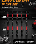 10 Piece Security Torx Bit Set Including Tamper Resistant Star Bits TT6 to TT40 displayed with 2-inch shafts for impact drivers.
