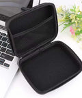 Heavy Duty Hard Shell Tech Carry Pouch For Chargers Power Banks Cables And Earbuds With Water Resistant Cover and Secure Zipper, open view showing interior space.