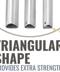 Triangular segments of Purple Martin Birdhouse Tri Tel Mounting Pole 12 Foot Telescoping Aluminum Pole showing strength