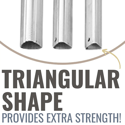 Triangular segments of Purple Martin Birdhouse Tri Tel Mounting Pole 12 Foot Telescoping Aluminum Pole showing strength