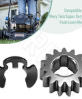 Pinion Gear 65 4750 614438 Replacement For Toro Super Recycler Push Lawn Mowers with mower image and gear detail
