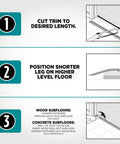 Step-by-step installation of Durable Aluminum Carpet Trim Built To Last One And Three Eighths Inch By Thirty Six Inch Silver.