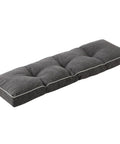 42 Inch By 16 Inch Bench Cushion With Durable Ties Cozy Memory Foam Comfort Non Slip Bottom For Indoor Outdoor Patio Seating Dark Grey