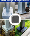 8 Pack A36 Steel Plates 3x3x3/16 Inch Hot Rolled Steel Squares With 4 Holes for heavy duty structural support in various applications